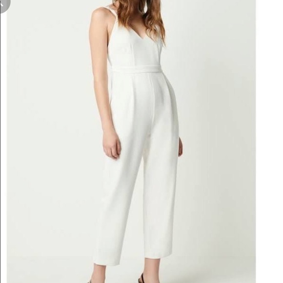 French Connection Bright White Jumpsuit - Picture 1 of 5